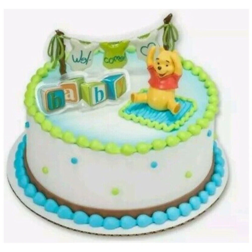 Decopac Cake Topper Set Pooh Welcome‎ Baby Banner Winnie The Pooh NEW